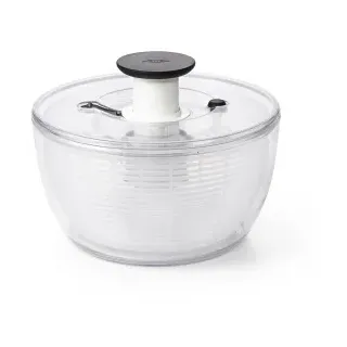OXO Salatschleuder 4.0, 6,2 Liter, Hochwertige Schale mit Schleuderkorb zum einfachen Waschen von Salat, 1 Stück - Farbe: weiß