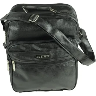 Bag Street Herren Tasche Kunstleder schwarz 28x14x36 OTJ131S - Schwarz