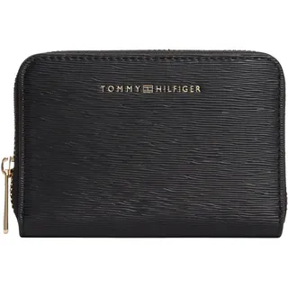 Tommy Hilfiger Damen Th Modern Compact Za Aw0aw18487 Geldbörse mit umlaufendem Reißverschluss, Black (Black)