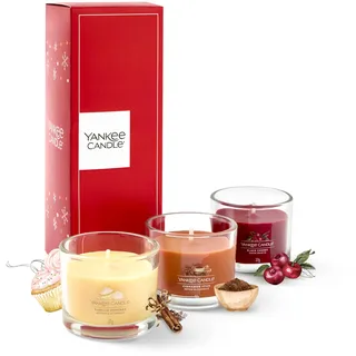 Yankee Candle Duftkerzen Geschenkset | 3 duftende Mini gefüllte Votivkerzen | Soja-Wachs-Mix | Perfekte Geschenke für Frauen
