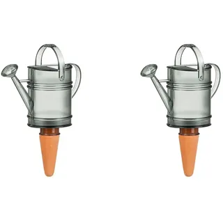 Scheurich Nelly M, Wasserspeicher aus Kunststoff, Farbe: Nelly M, Grey, 13 cm Breite, 7 cm Tiefe, 22 cm hoch, 0,2 l Vol. (Packung mit 2)