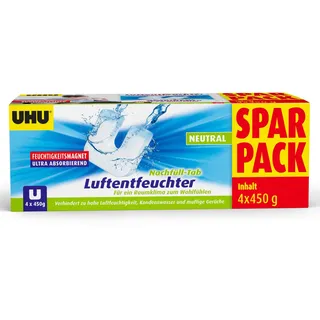 UHU Luftentfeuchter Magnet Tab Nachfüllpack 4 x 450 g