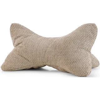 Nackenkissen MAGMA HEIMTEX "ARLO Leseknochen", taupe, B:0cm H:0cm L:42cm Ø:22cm, Faserbällchen (Polyester), Polyamid, Polyester, Funktionskissen, Nackenkissen, Ergonomisches und kuscheliges Nackenkissen sowie Buch-/Tabletstütze