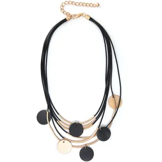 FIRETTI Collier »runde Plättchen, Bicolor, modisch«,