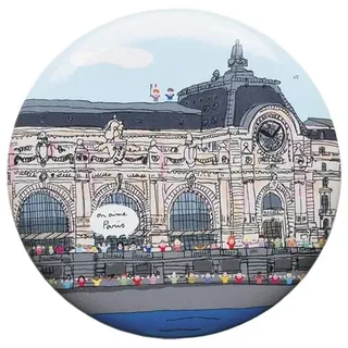 Soledad Magnet Musee d Orsay – Petit Jour Paris – Magnet Musée d'Orsay – Kühlschrankmagnet Paris Frankreich – 6,5 x 6,5 cm