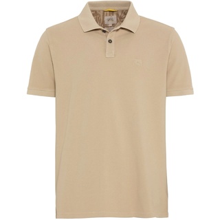 camel active Herren Piqué Poloshirt aus Reiner Baumwolle Beige Menswear-XL