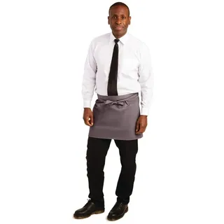 Whites Chefs Clothing B157 Kurze Bistroschürze, Grau