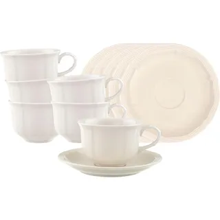 Villeroy & Boch Teetasse mit Untertasse 0,13 l Weiß 6 St.