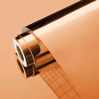 Yullpaper Tapete Champagner Gold Flexibel Spiegelfolie Selbstklebend Wand Arbeitsplatte Folie Wanddeko Wohnzimmer Möbelfolie Küche Tapeten Modern Klebefolie Gold Spiegeleffekt Für Schrank 40cm x 300cm