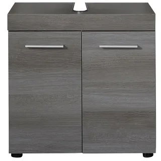 trendteam Waschbeckenunterschrank Runner/Moon Sardegna Bad Möbel Unterschrank Runner grau 58 x 57 x 31 cm - Silber