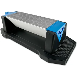 N&S Juvyig Diamant-Schleifstein 3 Seiten Korn 400/1000/8000 - Messerschärfstein mit Winkelführung - Premium Industrie-Diamant & Keramik-Schleifstein