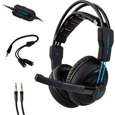 MEDION ERAZER Mage P10, Gaming Headset mit überragender Klang- und Lautsprecherqualität, leistungsstarker Bass, Mikrofon, Lautstärkeregelung über Kabelfernbedienung