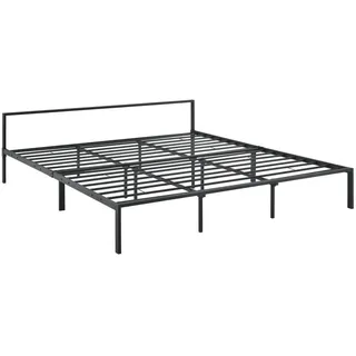 [en.casa] Metallbett Imatra 180 x 200 cm Stahl Schwarz