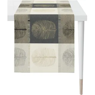 APELT Tischläufer "Vito, LOFT STYLE", grau (taupe, braun, natur), B:44cm L:140cm, Polyester, Viskose, Tischdecken, Jacquardgewebe