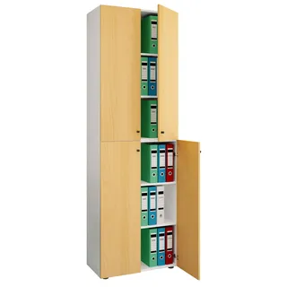 VCM Lona Aktenschrank 220 x 70 x 40 cm braun
