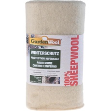 GardenWool, Pflanzen Winterschutz + Gartenvlies, Winterschutzmatte naturweiss