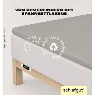 Easy Spannbettlaken für Topper Jersey Elasthan 180 x 200 - 200 x 220 cm sand mid