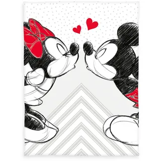 Herding Disney's Mickey & Minnie Microfaserflauschdecke, 150x200 cm,