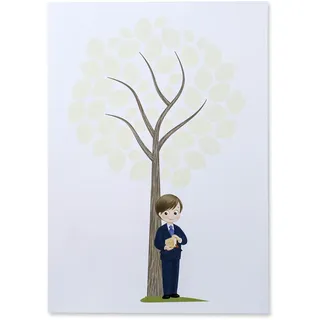 Mopec Folie für Autographen Kindes Kommunion mit Anzug, Karton, weiß, 0.2 x 42 x 29,5 cm