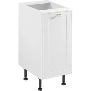 Unterschrank SALERNO mit einer Tür – Breite 40 cm, weiß - Weiß
