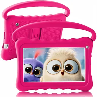 zcobro Kinder Tablet 7 Zoll Kids Tablet für Kinder mit Schutzhülle 2GB+32GB Kleinkind Kindertablet mit WiFi für Junge mädchen Quad Core IPS Dual Kamera Bluetooth Kindersicherung (Rot)