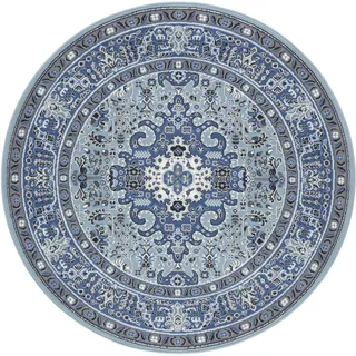 HANSE HOME Skazar Isfahan Kurzflorteppich Ø 160 cm Himmelblau