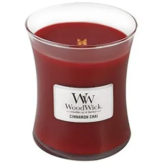Woodwick Cinnamon Chai Duftkerze 275 g rot