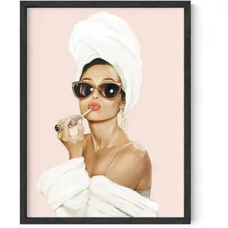 HAUS AND HUES Audrey Hepburn Wandkunst Vogue Wanddekoration - Audrey Hepburn Poster Hollywood Wandkunst | Audrey Hepburn Bilder für Wall | Vanity Room Wandkunst (12 "x 16" UNFRAMED)