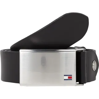 Tommy Hilfiger Gürtel Plaque Leder Schwarz 90
