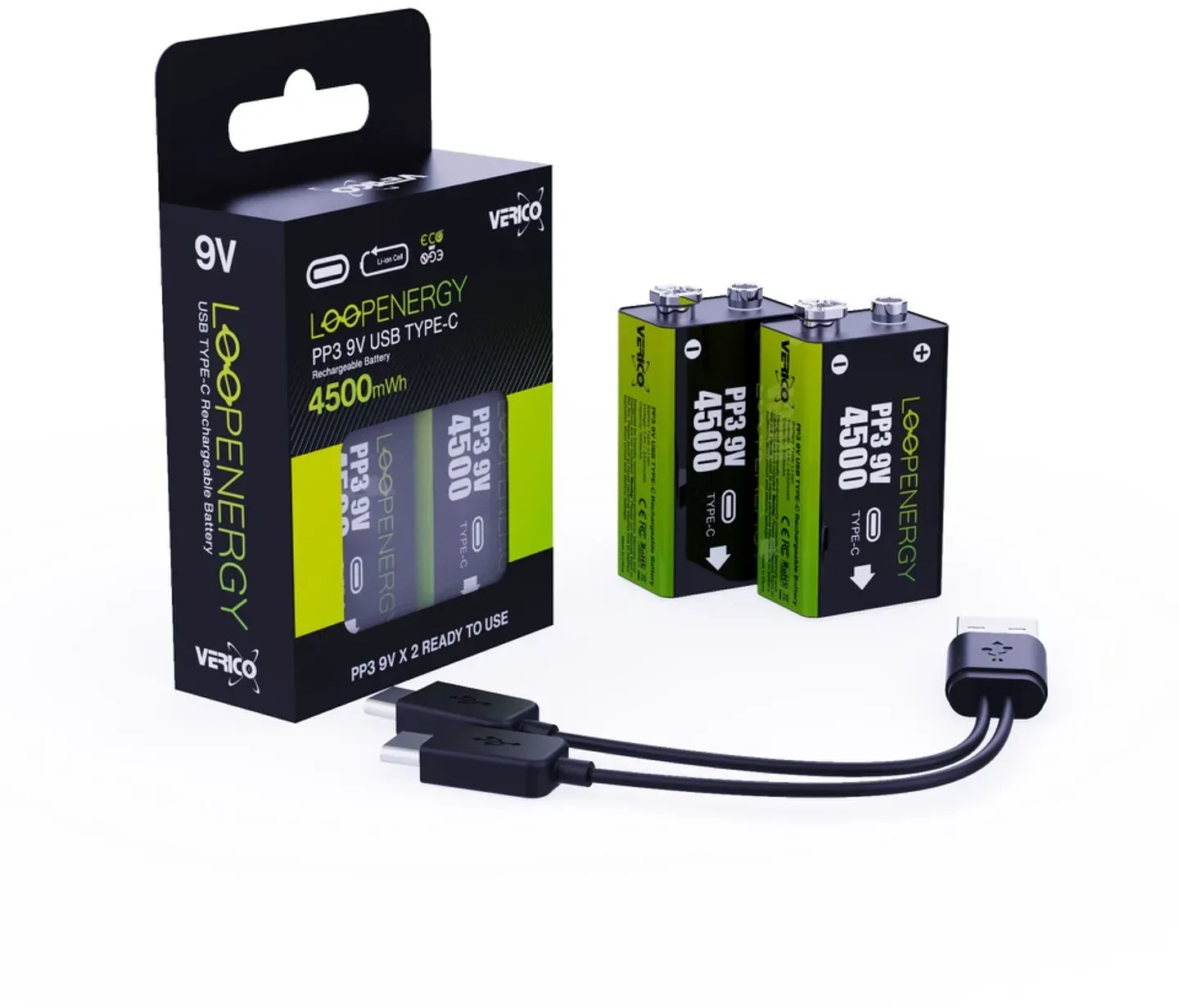 Bild von LoopEnergy 9V Block-Akku Li-Ion 500 mAh