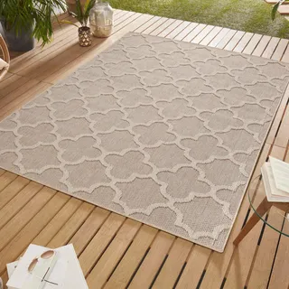 Outdoor Teppich Teppiche im skandinavischen Stil Küche  Balkon  Terrasse  Garten  Picknick , Größe : 200 cm x 290 cm , Farbe : Beige-1 - Beige