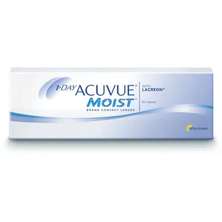 Acuvue MOIST 1-Day Tageskontaktlinsen für empfindliche Augen & Allergiker – Tageskontaktlinsen mit -2.75 dpt und BC 8.5 – UV Schutz & Komfortables Tragegefühl – 30 Linsen