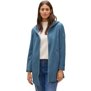 STREET ONE Damen A211897 Übergangsjacke Hoodie, Satin Blue Melange, 36