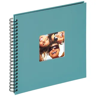 Walther design Fotoalbum petrolgrün 30 x 30 cm Spiralalbum mit Cover-Ausstanzung, Fun SA-110-K