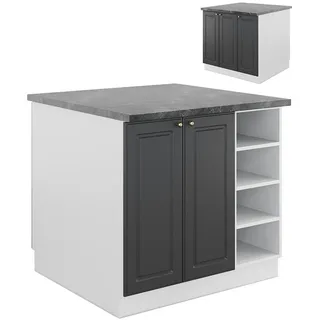 Vicco Kochinsel Fame-Line 90 x 82 x 82 cm Gold/Weiß