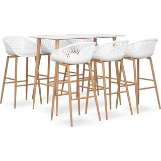 The Living Store 7-tlg. Bar-Set Weiß - Weiß