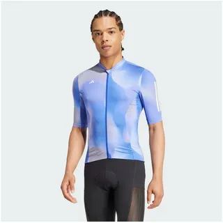 Adidas Tempo 3-STREIFEN Nature Art Radtrikot Lucid Blue M