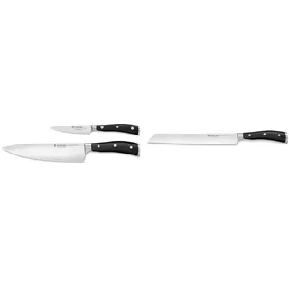 WÜSTHOF Classic Ikon Messersatz mit 2 Messern & Classic Ikon Brotmesser 23 cm