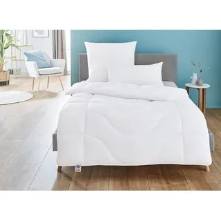 IRISETTE Lotte warme Winterdecke - Produziert in Deutschland - Steppbett mit Top Cool Gewebe, 95 Grad waschbar, inkl. Aufbewahrungstasche, 135 x 200 cm, weiß, Öko-Tex Zertifiziert
