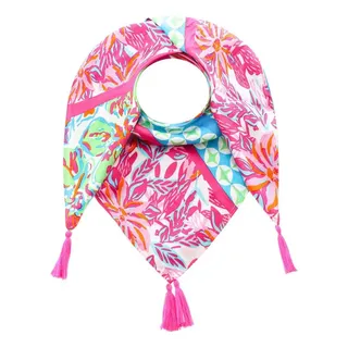 Zwillingsherz »"Hawaii Blume"« mit Tasseln und farbenfrohem Blumenmuster,