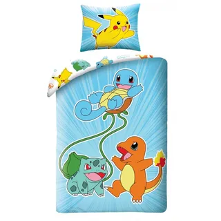 Halantex Pokemon Bettwäsche 140x200 - 70x90 cm Mikrofaser