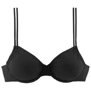 LASCANA Bügel-Bikini-Top »Italy« seitlich zu raffen, schwarz