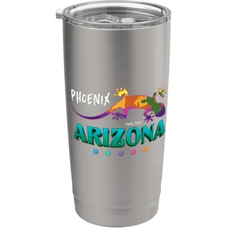 Phoenix Arizona USA Desert Gecko Eidechse Urlaub Souvenir Doppelwandiger Edelstahl-Thermobecher