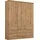 Drehtürenschrank Bremen 136 x 199 x 58 cm Braun