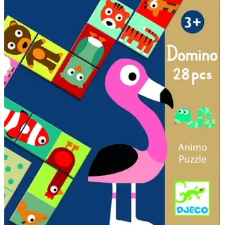 Djeco - Lernspiel: Domino Animo-puzzle