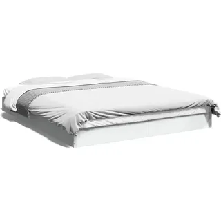 vidaXL Bettgestell ohne Matratze Weiß 160x200 cm Holzwerkstoff - Weiß