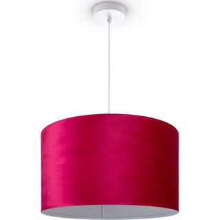 Paco Home Pendelleuchte »Hugo uni Color«, Leuchtmittel E27 Pendelleuchte - Weiß, rot