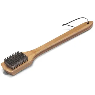 Weber 6464 Grillbürste mit Bambusholzgriff, 46 cm, Grillreinigung, Holzkohlegrill, schwarz