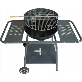 4U-Onlinehandel 4U de Onlinehandel Grill Grill ø46,5 X 84 CM Rundgrill (Holzkohlegrill Barbecue Grill de Holzkohlegrill de Garten de - Schwarz, Silber