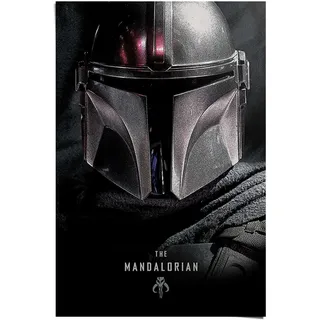 Poster REINDERS "Poster The Mandalorian Star Wars - Dark Side - Serie - Baby Yoda", schwarz (farbe bild(er): schwarz), B:61cm H:91,5cm, Papier, Bilder, Poster